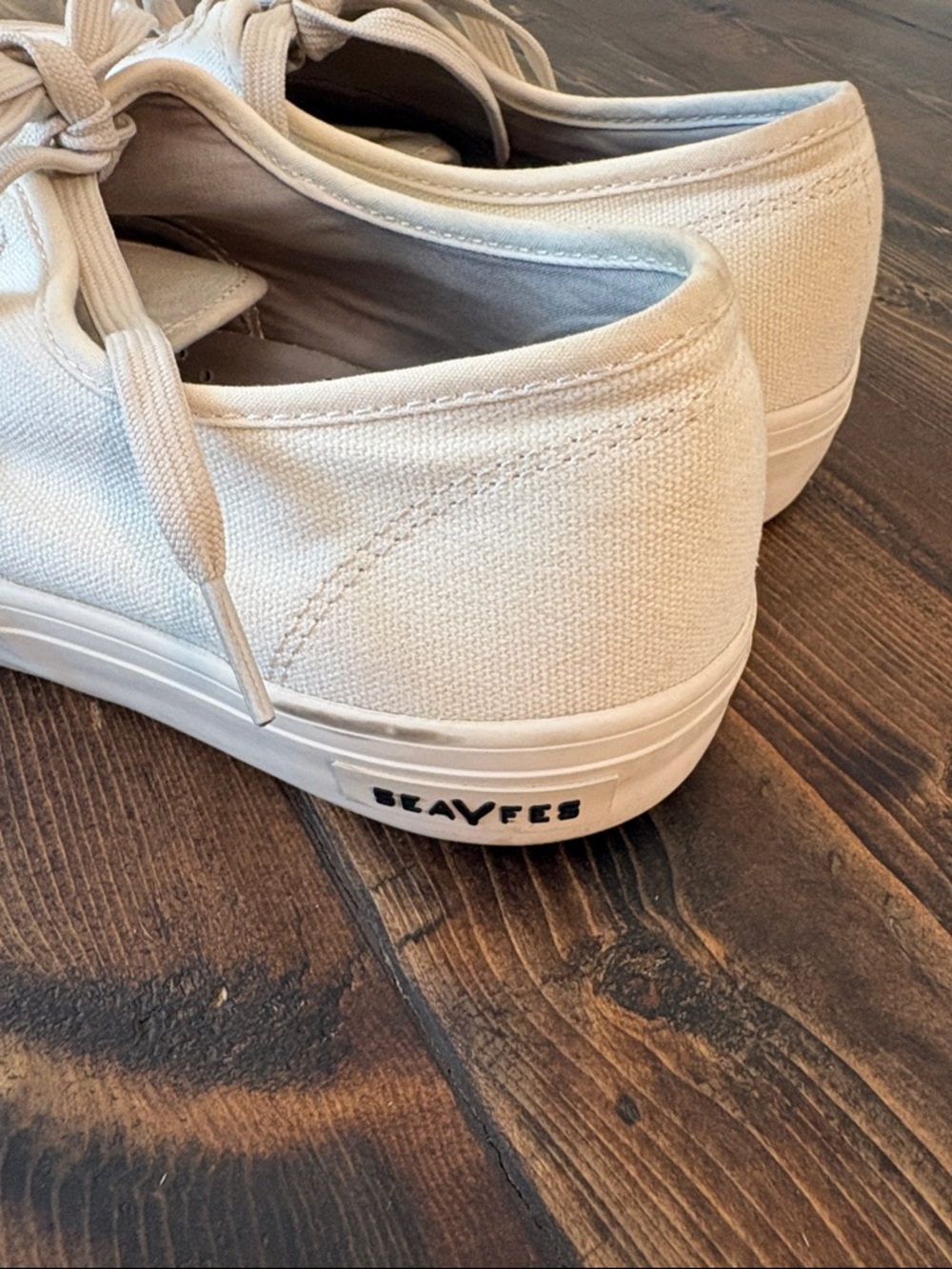 SeaVees Low-Top Canvas Sneakers in Off-White - Picture 5 of 5